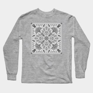 Modern Gray Quilt Long Sleeve T-Shirt